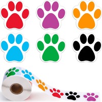 3Pcs Paw Print Stickers Dog Cat Paw Labels Stickers Stationery For Kids