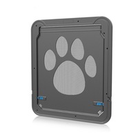Pet Footprint Pattern Dog Auto Lock / Lockable Gate Cat Safe Flap Window Pet Screen Door, Size: 41x37cm