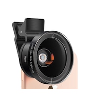 Phone Camera Lens Kit 15X Macro and 0.45X Wide Angle Camera Lens Kit Clip on Cell Phone-Black