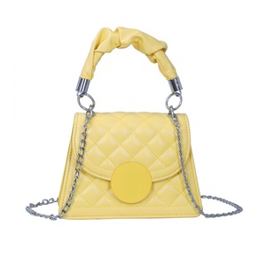 Popular Simple Female Daily Bag Pleated Women Shoulder Bags Chain Solid Color PU Leather Tote Crossbody Handbags