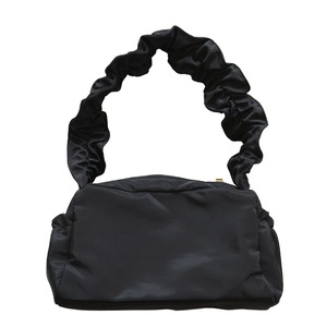 Popular Simple Female Daily Bags Pure Color Handbag Zipper Shoulder Bag Pouch Tote Women Ruffle Outdoor Bags