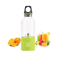 Portable 500ml Fruit Slicer Usb Rechargeable Electric Juicer Cup Blender Water Bottle With Charging - Juicers Easy Manual Clean Best Sellers-GREEN