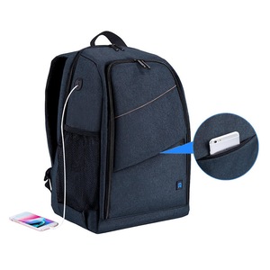 Portable Camera Bag Waterproof Photography Backpack 15.6 inch Laptop Bag Travel Pouch Bag With USB Headphone Jack
