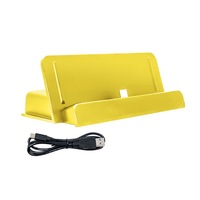 Portable Charger Station Battery Charger Case Game Host Game Charger with Stand for Switch Lite-Yellow