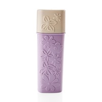 Portable Flower Carved Toothbrush Holder Outdoor Toothrush Cap Case Toothpaste Storage Box Wash Cup(Purple)