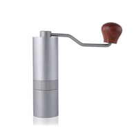 Portable Hand-cranked Coffee Grinder Stainless Steel Grinding Core Italian American Hand-made Coffee Grinder-Grey