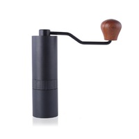 Portable Hand-cranked Coffee Grinder Stainless Steel Grinding Core Italian American Hand-made Coffee Grinder-Black