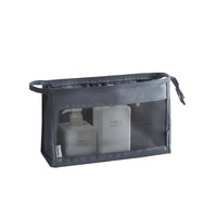 Portable Hanging Gargle Bag Waterproof Large-Capacity Travel Cosmetic Bag - Grey