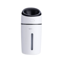 Portable Humidifier Home Desktop Mini USB Car Air Humidifier Sprayer with Colorful Night Light-Black