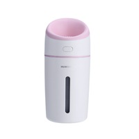 Portable Humidifier Home Desktop Mini USB Car Air Humidifier Sprayer with Colorful Night Light-Pink