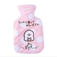Portable Medium Size Cute Explosion-proof Hot Water Bottle Water Heating Water Bag Detachable Plush Coat Hand Warmers Chicken pink