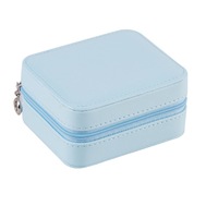 Portable Single Layer Simple Storage Box Creative Jewelry Storage Box Earrings Ring Small Jewelry Box Suitable for Travel-Blue