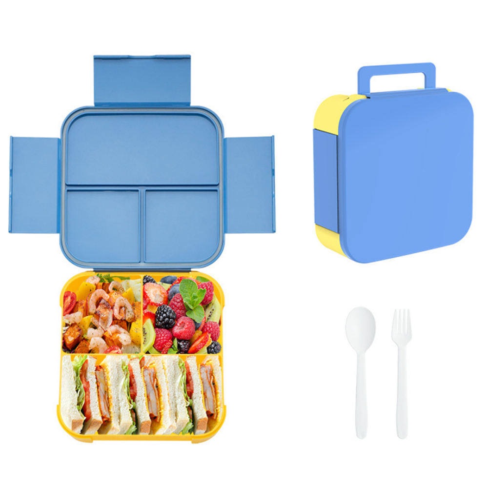 Buy Portable Student Sealed Fruit Salad Box Heatable Lunch Box (Blue ...