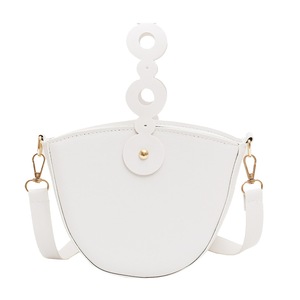 Portable Women Handbag Solid Pu Leather Shoulder Messenger Bags Female Daily Totes Popular Simple Female Daily Bag