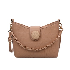 Portable Women PU Crossbody Tote Bag Street Commuter Chain Stone Clutch Handbags Fashion Exquisite Shopping Bag