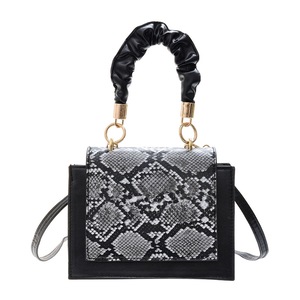 Portable Women Street Purse Snake Pattern Shoulder Handbag Pu Leather Crossbody Bag Youth Ladies Simple Versatile Bag
