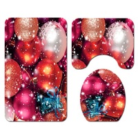 Printing Floor Mat +Toilet Seat Cover+ Foot Pad Set