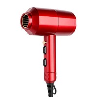 Professional High Power Electric Hair Dryer Cold Hot Air Thermostatic Use for Home Hair Salon Hotel Travel RED COLOR