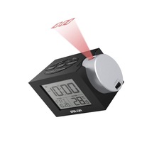 Projection Alarm Clock, 4 Inch LCD Calendar Display, 7 Dimmer and Background Light, Digital Alarm Clock Projection on Bedroom Ceilings,Snooze