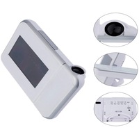 Projection Alarm Clocks Digital Multi-Function on Ceiling with Weather Station Electronic Desk Clock with Time Wake Up Projector Watch-White