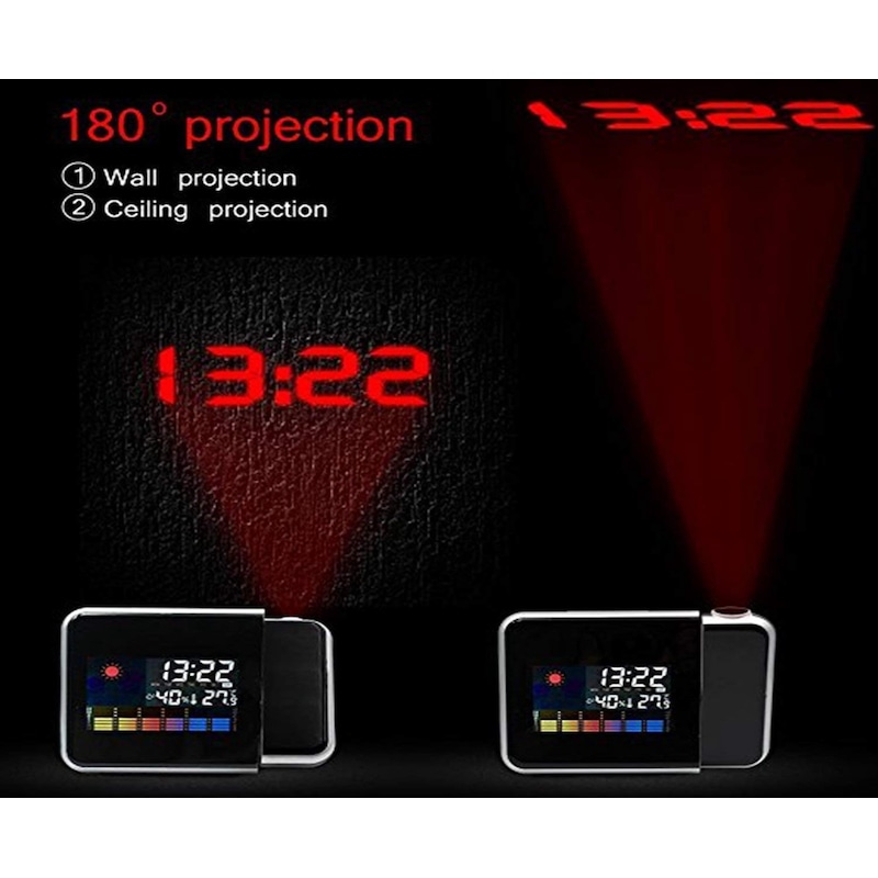 Buy Projection Alarm Clocks Digital Multi-Function on Ceiling with ...