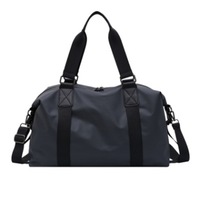 PU Leather Inclined Shoulder Bag Luggage Handbag (Grey)