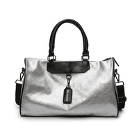 PU Leather Shoulder Travel Bag Leisure Sport Handbag (Size: L)