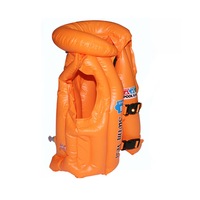 PVC Inflatable Swimwear Life Jacket Buoyancy Vest Padded Swimwear Suitable for Children-Orange