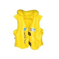 PVC Inflatable Swimwear Life Jacket Buoyancy Vest Padded Swimwear Suitable for Children-Yellow