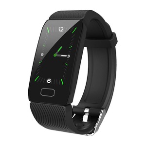 Q1 1.14' All-day Heart Rate Blood Oxygen Sports Mode Weather Alarm Multi-language Smart Watch Band BLACK COLOR
