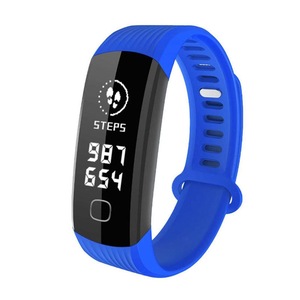 R8 0.96" Color Touch Screen IP67 Waterproof Smart Watch Heart Rate Monitor Pedometer Sport Fitness Smart Bracelet BLUE COLOR