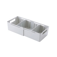 Receiving Box Of Partitioned Underwear Plastic Drawer Storage Box - Grey