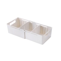Receiving Box Of Partitioned Underwear Plastic Drawer Storage Box - White