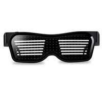 Rechargeable Bluetooth Glowing Glasses Dynamic APP Glowing Glasses USB Suitable for Christmas Bar Party-Red