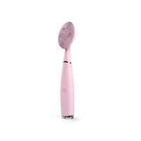Rechargeable Handheld Electric Silicone Cleansing Instrument Electric Washing Brush Household Portable Cleansing Massager-Pink