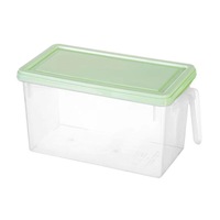 Refrigerator Organizer BPA Free Plastic Kitchen Storage Container With Lid Handle Fruit Vegetable Food Storage Box