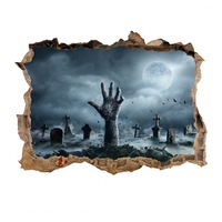 Removable 3D Halloween Series Scary Wall Sticker Decoration Art Mural for Home Living Room KM315