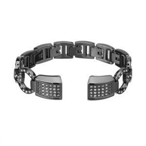 Replacement Steel Metal Wrist Watch Band Strap for Smart Watch Fitbit Alta Fitbit Alta HR BLACK COLOR