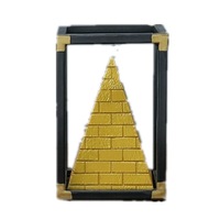 Resin Crafts Pyramid Model Ornaments Home Porch Study Desk Furnishings, Size: Small