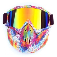 Retro Outdoor Cycling Mask Goggles Motocross Ski Snowboard Snowmobile Face Mask Shield Glasses Eyewear