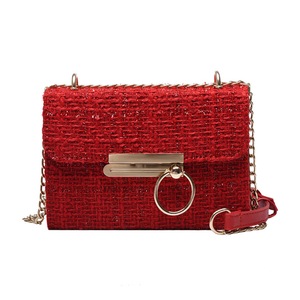Retro Woolen Shoulder Messenger Bag for Female Women Square Small Crossbody Travel Handbags