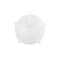 Reusable Silicone Stretch Lids Food Cover with 6-Pack of Various Sizes - WHITE