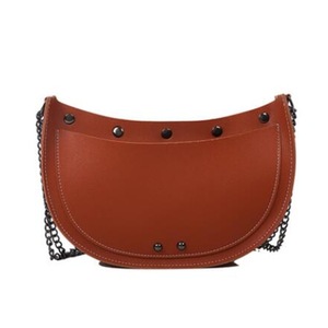 Rivets Messenger Bag Purse Women PU Leather Shoulder Chain Purse Streetwear Popular Simple Female Daily Bag