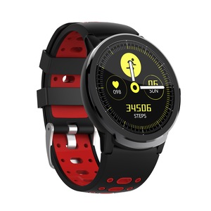 S10 Pro Full Circle Touch Screen Wristband Fitness Tracker Heart Rate Monitor Smart Watch RED COLOR