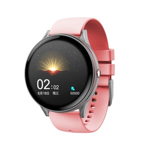 S19 IP68 Touch Screen Wristband Real Time Weather Update Heart Rate Monitor Smart Watch PINK COLOR