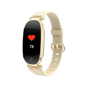 S3 Plus 0.96" TFT Color Screen IP67 Waterproof Smart Women Bracelet Pedometer Heart Rate Monitor Fitness Watch GOLD COLOR