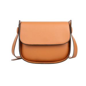 Saddle Messenger Bag Retro Women Solid Totes Fashion PU Leather Shoulder Purse Popular Simple Female Daily Bag