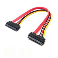 SATA Female to Female Adapter Cable Converter 22Pin Sata With 7pin+15pin FeMale to Male SATA Power Data Cable