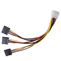 SATA to IDE Power Cord1 To 3 SATA Revolution Large 4Pin Female Power Cord Hard Disk Power Cord SATA Extension Cable