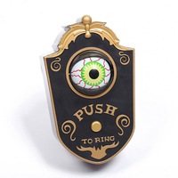 Scary One Eyed Doorbell for Halloween Home Door Decoration black